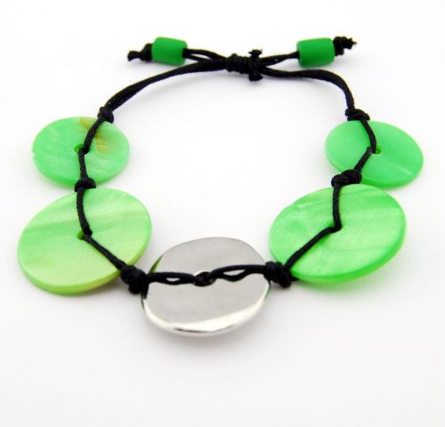 PULSERAS 5 DISCOS SHELL MULTICOLOR