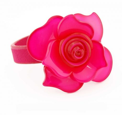 PULSERA FLOR ESPIRAL ROSA