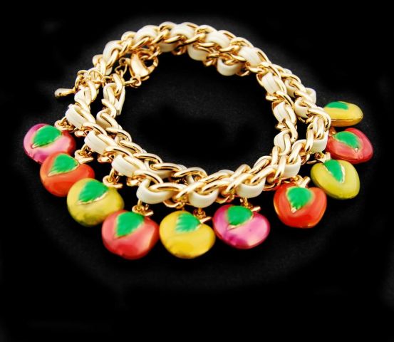 PULSERA MANZANA HOJA MULTICOLOR