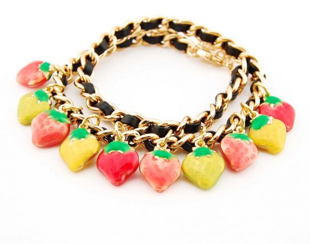 PULSERA FRESA HOJA MULTICOLOR