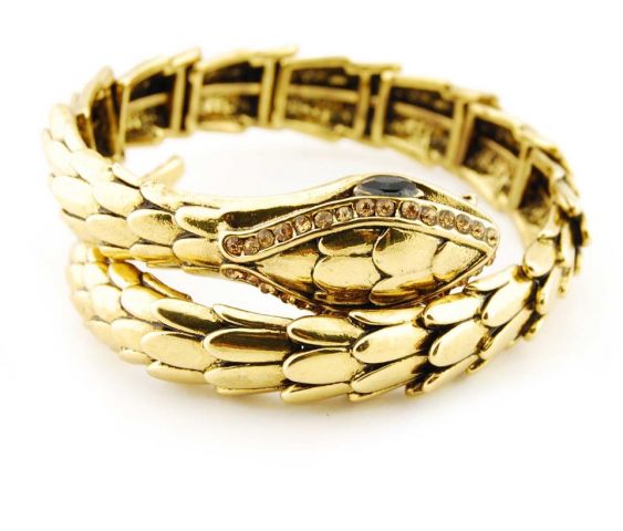 PULSERAS SERPIENTE ESCAMAS DORADO