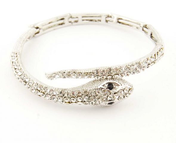 PULSERAS RIG. ART. SERPIENTE PLATEADO