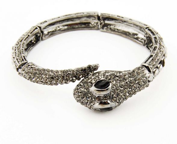 PULSERAS RIG.ART. SERPIENTE G NEGRO