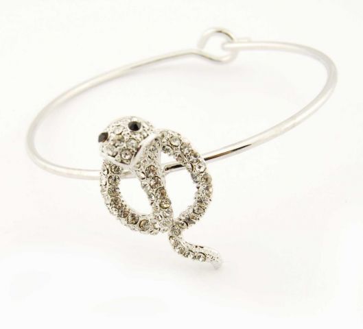 PULSERAS ARO RIG. COBRA PLATEADO