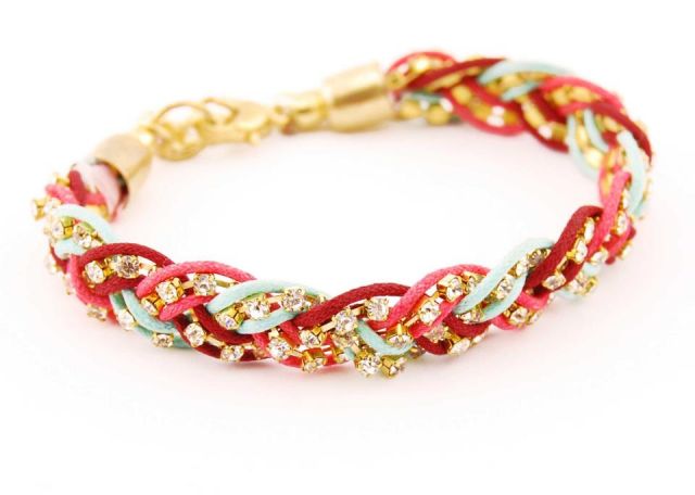 PULSERA TRENZADA FINA CON ST