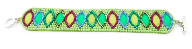 PULSERA HOJ. ANCHA BEADS