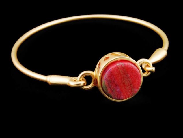 PULSERA RESI RIGIDA RDO.  ROJO