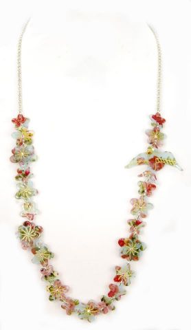 COLLARES FLORES PALOMA AZUL