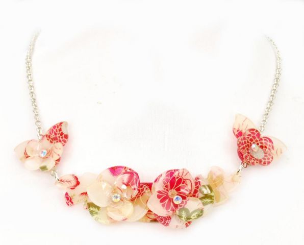 COLLARES CORTO FLORES GARG. CRUDO
