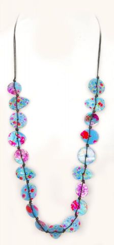 COLLARES CONCHAS ENLAZADAS AZUL