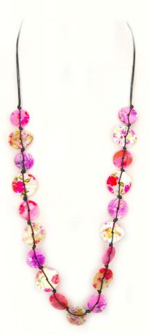 COLLARES CONCHAS ENLAZADAS ROSA