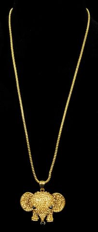 COLLAR COL ELEFANTE PIEDRAS DORADO