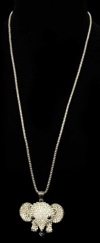 COLLAR COL ELEFANTE PIEDRAS PLATA