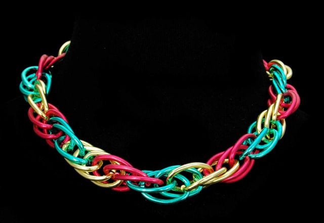 COLLAR CADENA MULTICOLOR CO