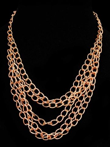 COLLAR CADENA 5V ROSE GOLD
