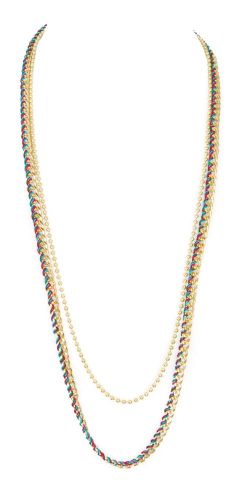 COLLAR LARGO 2V CINTA/BOLA