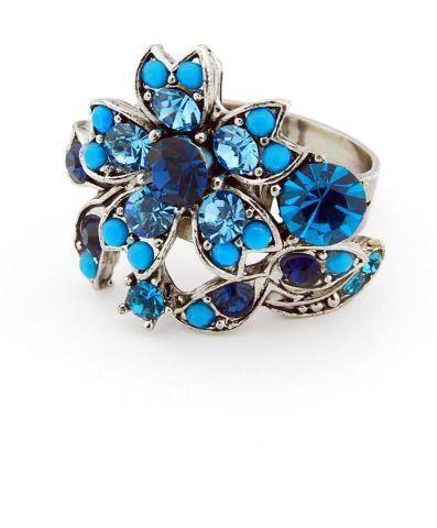 ANILLO FLOR AZUL