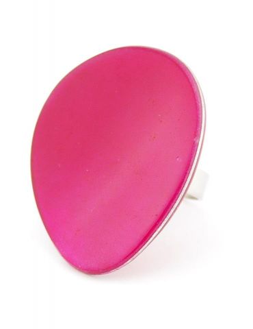 ANILLO NACARINA IRREGULAR FUCSHIA