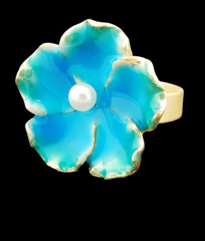 ANILLO FLOR ARQUEADA PERLA VERDE