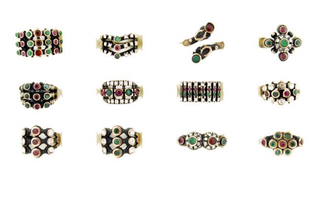 ANILLO BRONCE/PIEDRA SET 12