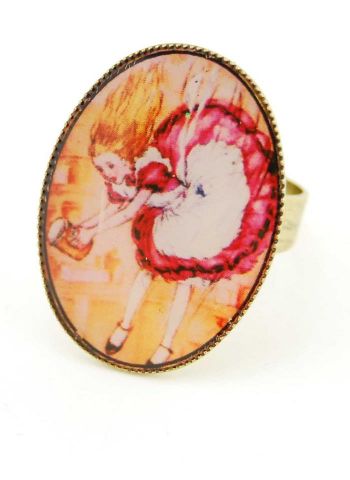 ANILLO OVAL RETRO NIÑA