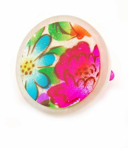 ANILLO ELAST. FLORES FUCSHI