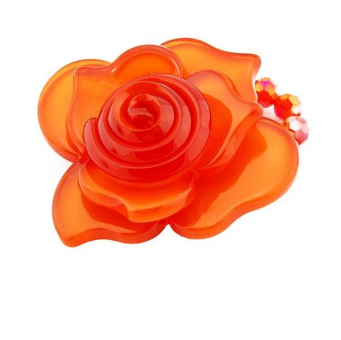 ANILLO FLOR ESPIRAL NARANJA