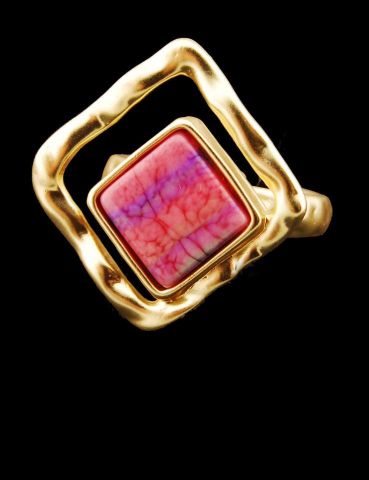 ANILLO RESI CUAD.  ROJO