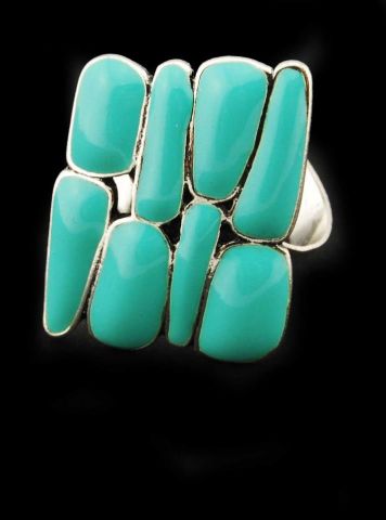 ANILLO CUADRADO EPOXY AQUA