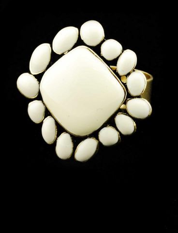 ANILLO ROMB. CIRC. EPOXY BLANCO