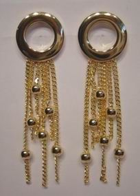 PENDIENTES CIRC. CADENAS DORADO