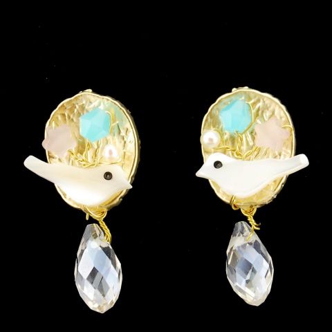 PENDIENTES PAJARO LAGRIMA CRIST