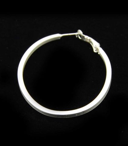 PENDIENTES OVALADO  PLATEADO