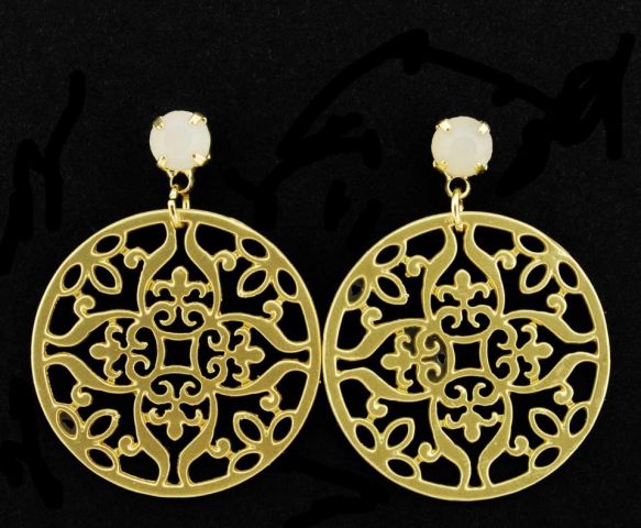 PENDIENTES CIRC. MATE PIEDRA LU