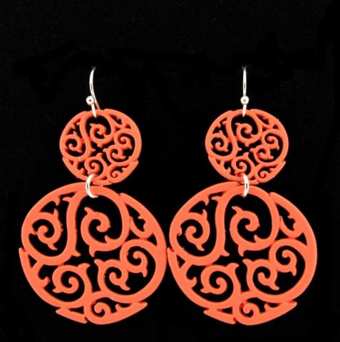 PENDIENTES 2 CIRC. SIMIL LETRA NARANJA