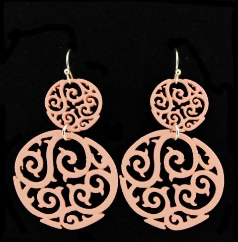 PENDIENTES 2 CIRC. SIMIL LETRA ROSA