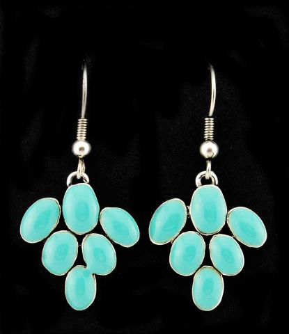 PENDIENTES TRIANG. EPOXY COLG. AQUA