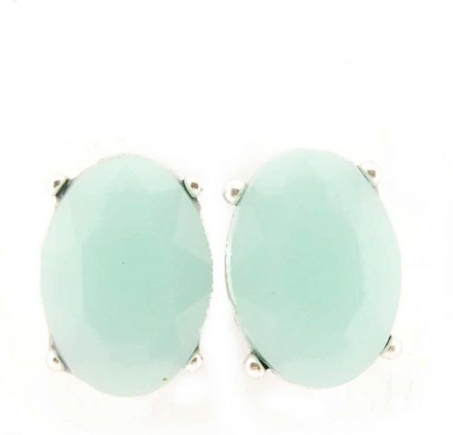 PENDIENTES OVAL RESINA AZUL