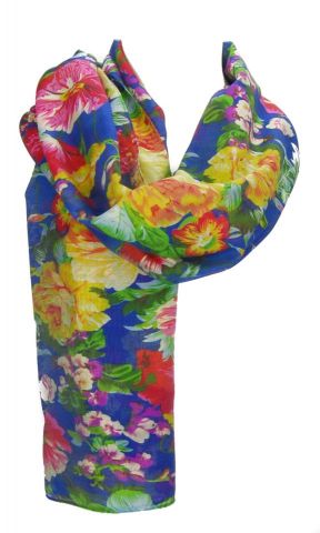 FOULARD FLORES LIBER AZUL