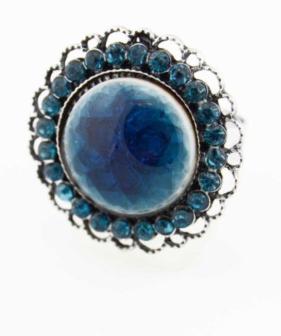 ANILLO CERAMIC RDO AZUL