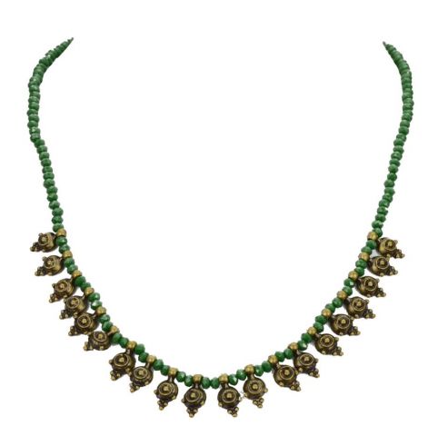 COLLAR BOLAS COLG. CIR. VERDE