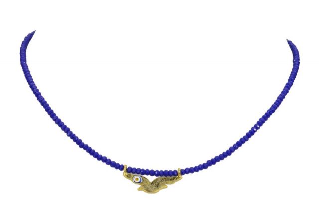 COLLAR BOLAS COM. PALOMA OJ AZUL