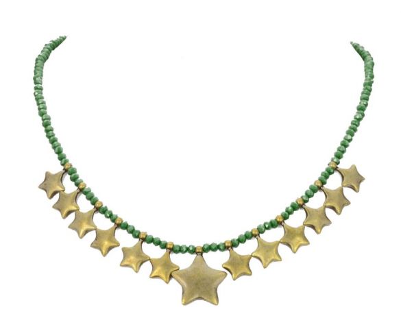 COLLAR BOLAS STAR VERDE