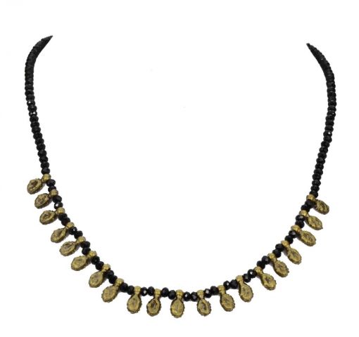 COLLAR BOLAS LAG. NEGRO