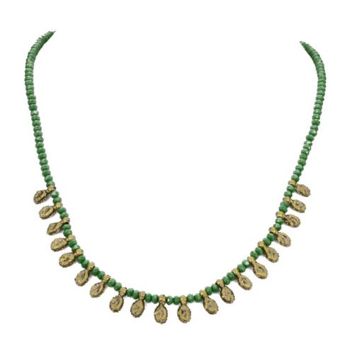 COLLAR BOLAS LAG. VERDE