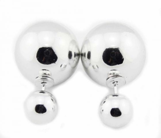 PENDIENTES COR PLATEADO