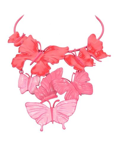 COLLAR BIG MARIPOSAS ROSA