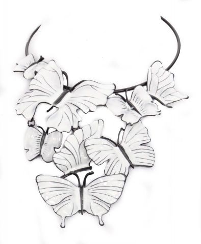 COLLAR BIG MARIPOSAS BLANCO