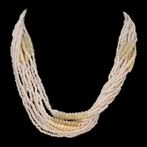 COLLAR BEADS SEMILARGO NACARADO