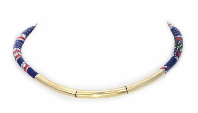 COLLAR NEPAL 3 TUBOS AZUL